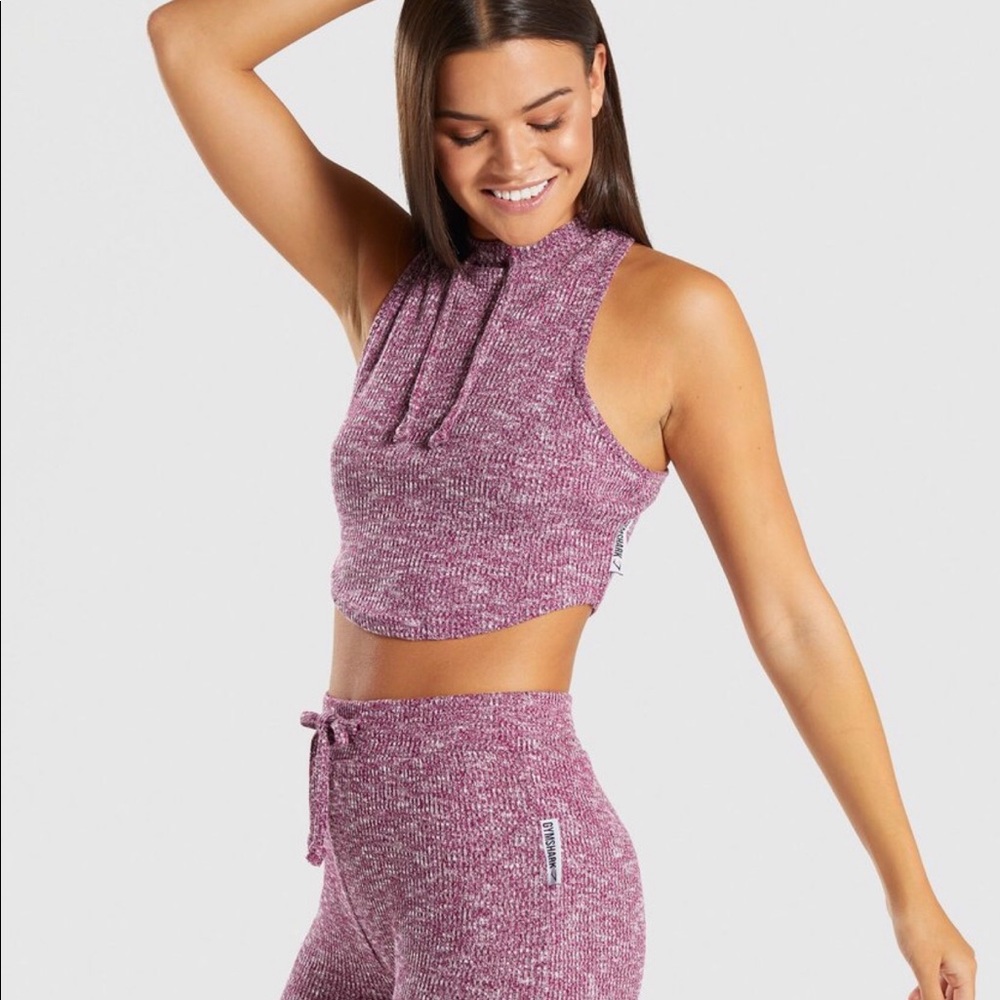 Gymshark Slounge Set in Deep Plum Marl